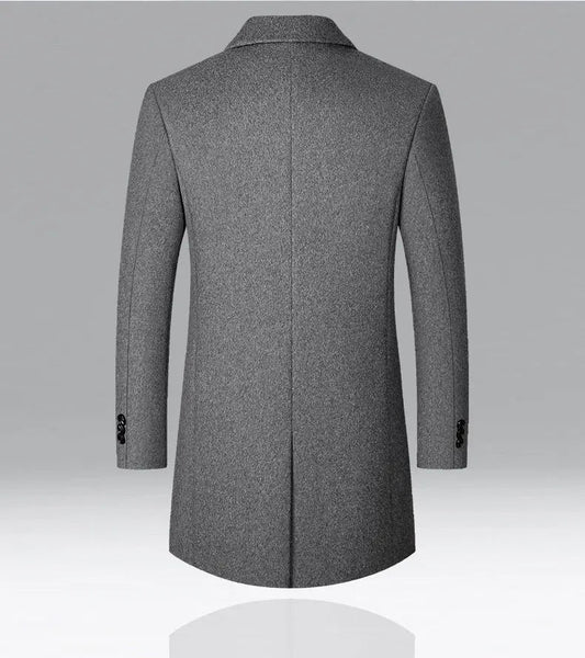 Classic Wool Coat with Quilted Lining for Men - Harren Cole