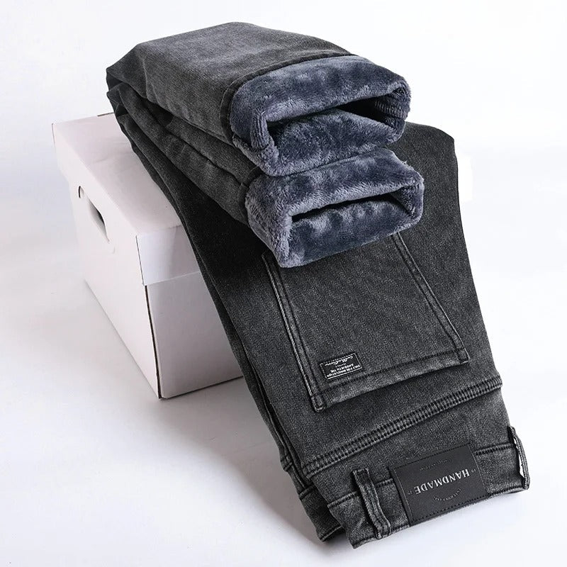 Lined Winter Jeans for Men Maximum Comfort Warm Denim Pants - Harren Cole