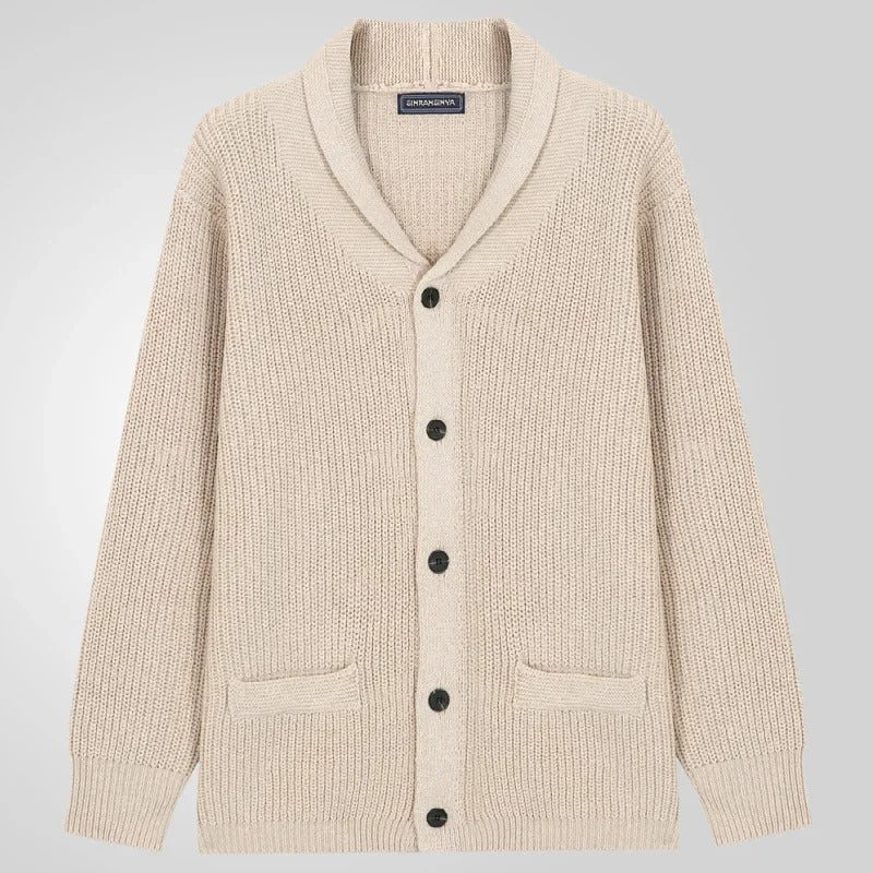 Men's V - Neck Cardigan Sweater - Harren Cole