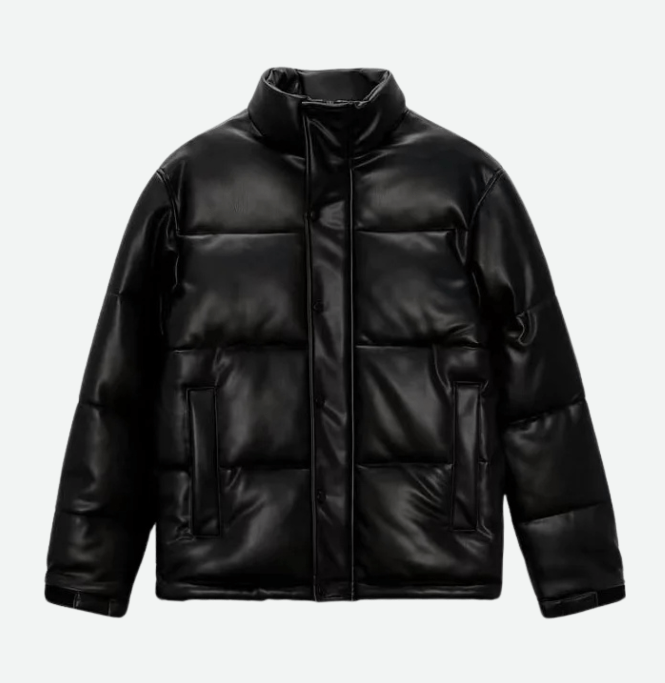 Padded Faux Leather Jacket - Harren Cole