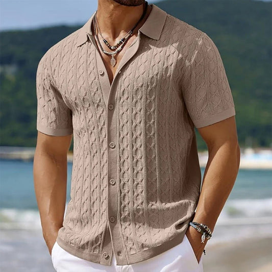 Structured Short Sleeve Knit Shirt - Harren Cole