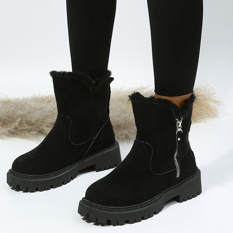 Gemütliche Wildleder-Winterstiefel