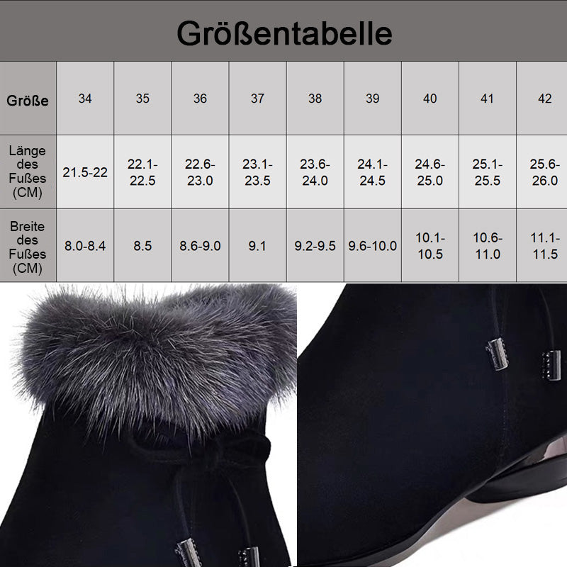 Schicke warme rutschfeste Stiefeletten für Damen