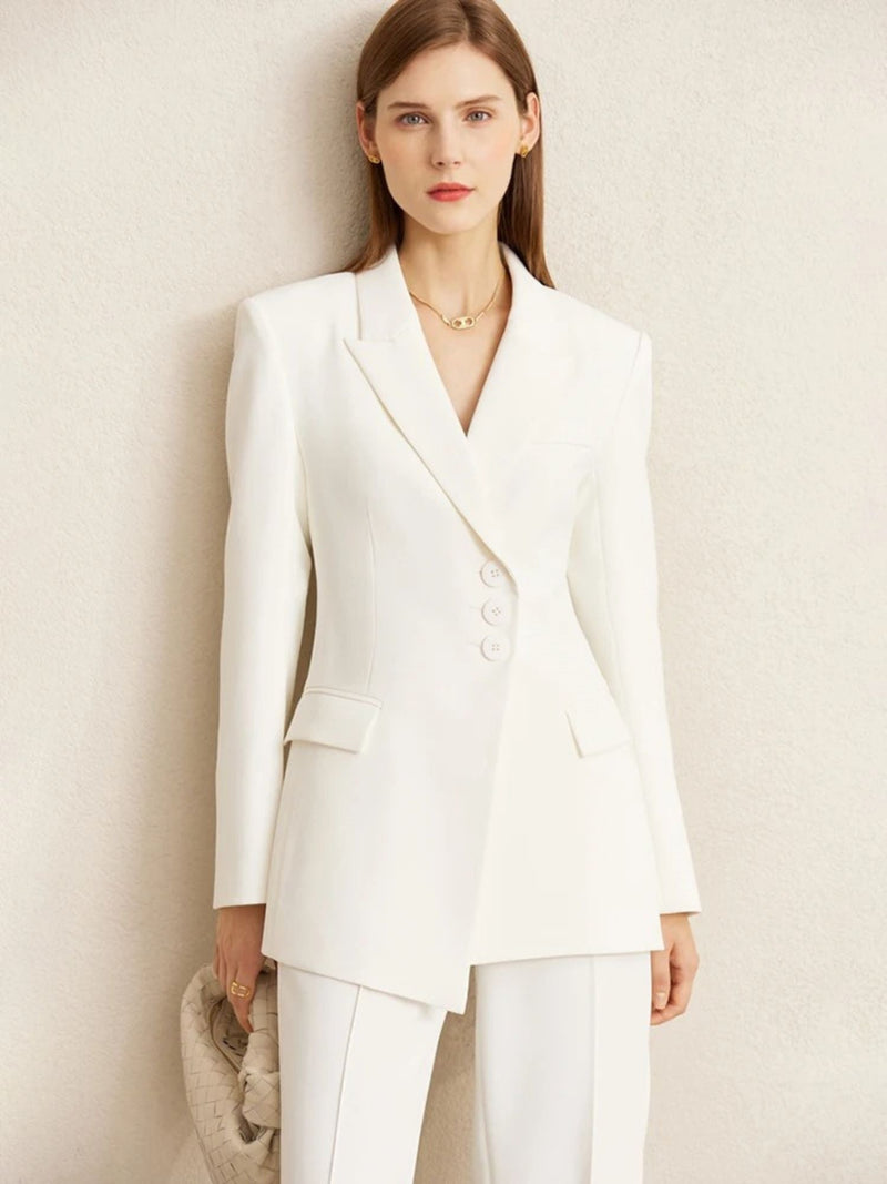 Allure | Minimalistischer Blazer und Hochgeschnittene Tapered - Hose im Set - Livezo