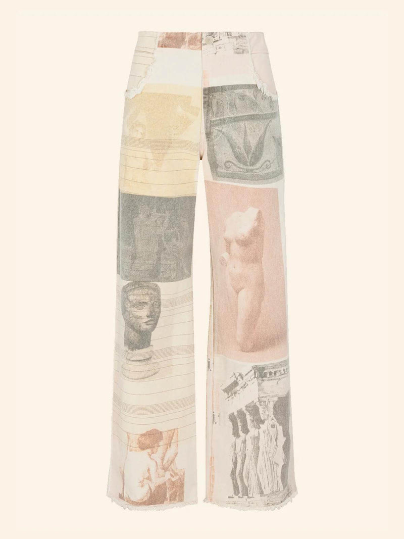 Alma Damen High - Rise Jeans mit weitem Bein - Livezo