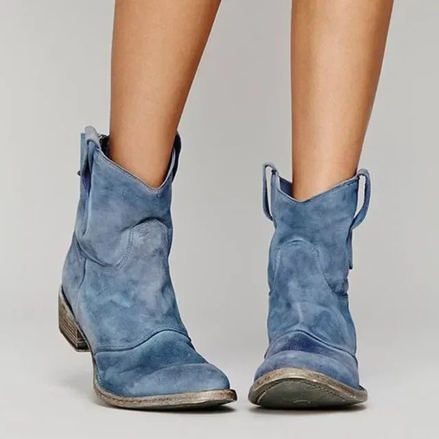 Annalena | Damen Vintage Cowboy Stiefeletten | Western Boots mit Absatz - Livezo