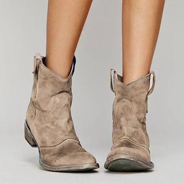 Annalena | Damen Vintage Cowboy Stiefeletten | Western Boots mit Absatz - Livezo