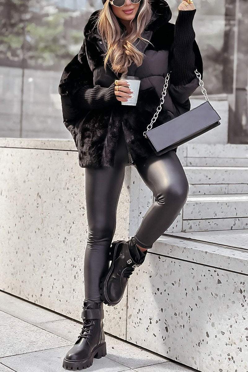 Aurora Damen Winter Mehrfarbige Kapuzen Thermojacke - Livezo