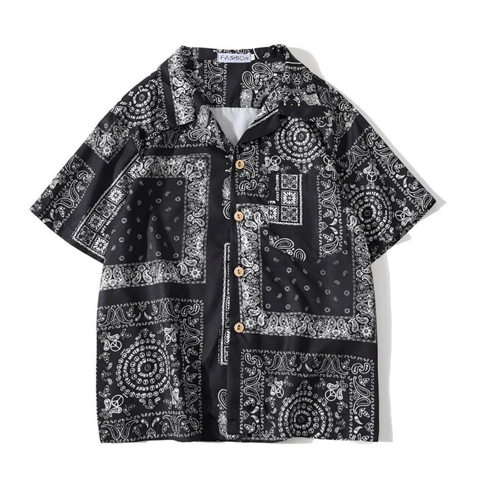 Bandana Print Hawaiian Shirt for Men - Harren Cole