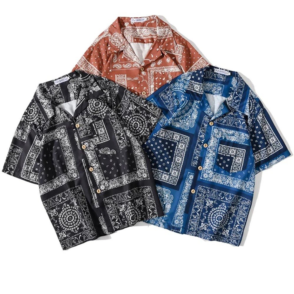Bandana Print Hawaiian Shirt for Men - Harren Cole