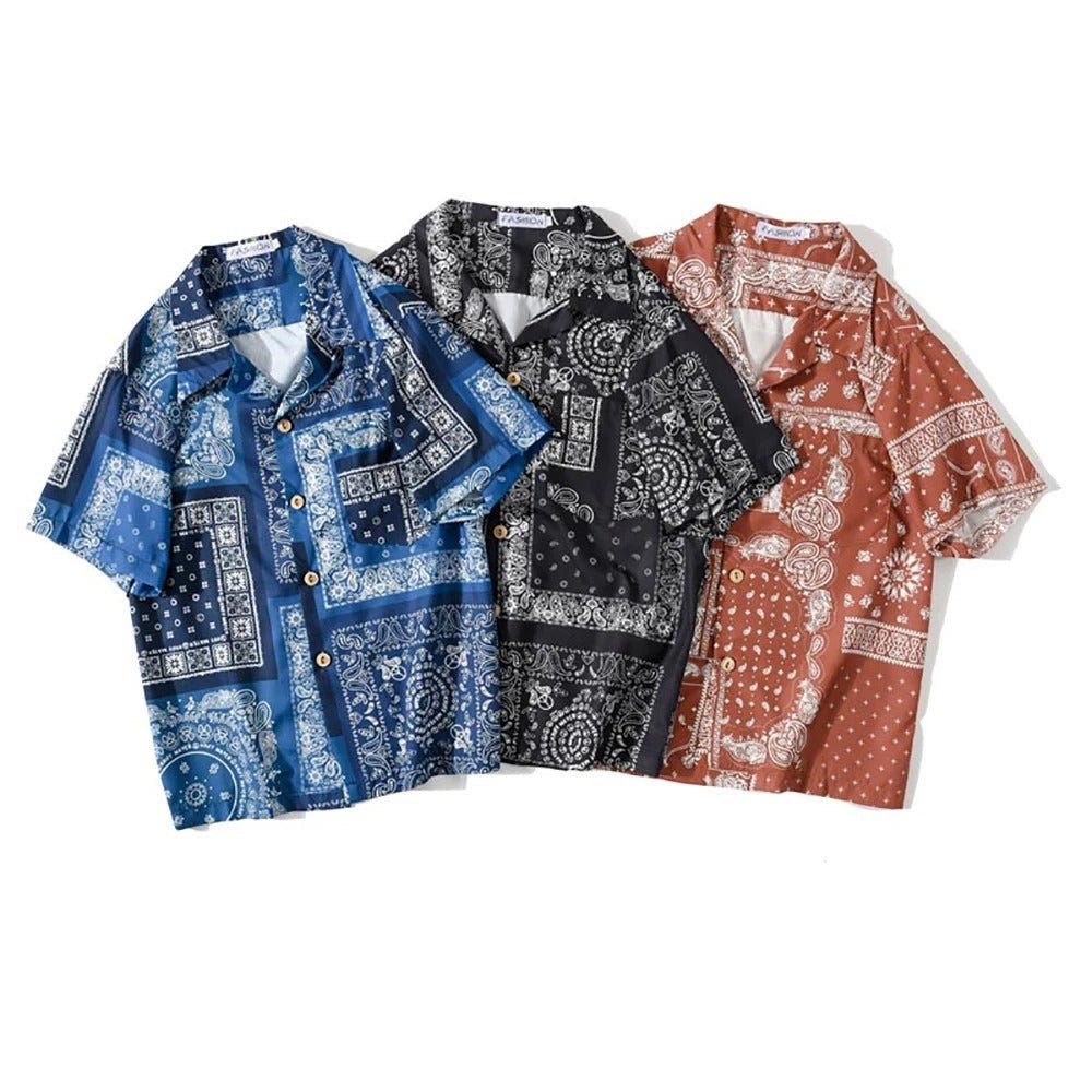 Bandana Print Hawaiian Shirt for Men - Harren Cole
