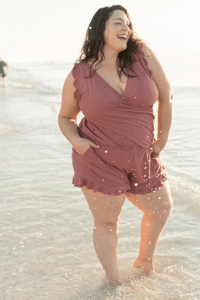 Bauchkontrolle Badeanzug mit integriertem BH - Livezo