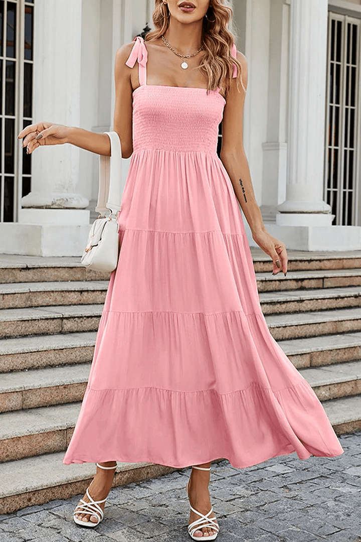 Bedrucktes Trägerkleid mit Patchwork im urbanen Stil - Livezo