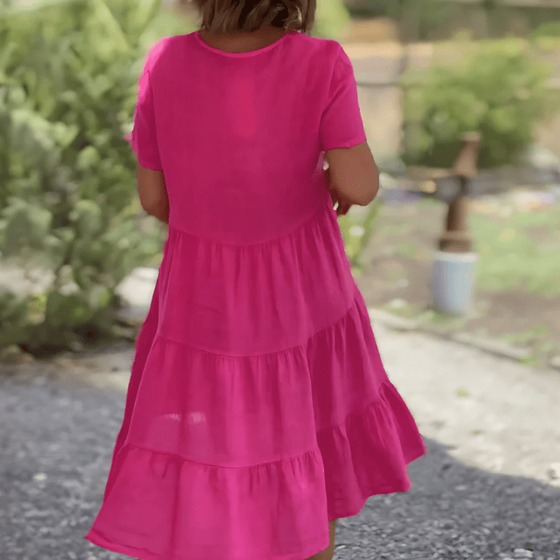 Bequemes, locker geschnittenes Trapezkleid für Damen - Livezo