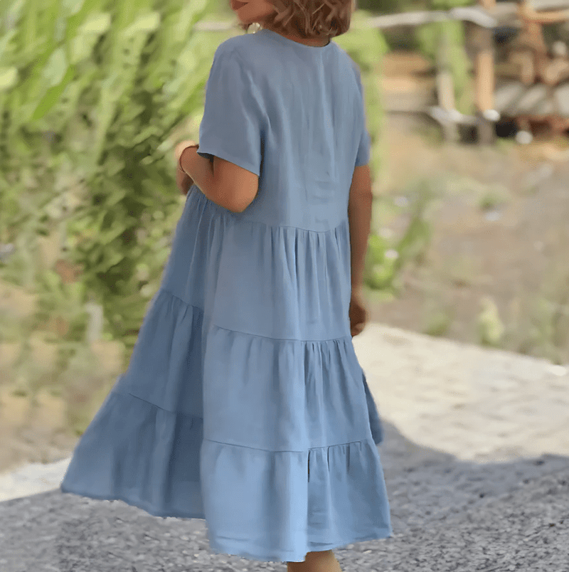 Bequemes, locker geschnittenes Trapezkleid für Damen - Livezo