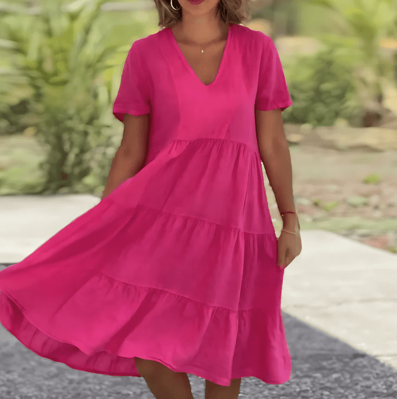 Bequemes, locker geschnittenes Trapezkleid für Damen - Livezo