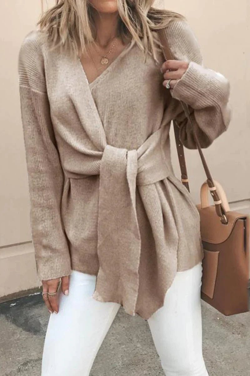 Betta - Lässige, solide Patchwork - Strickjacke - Livezo