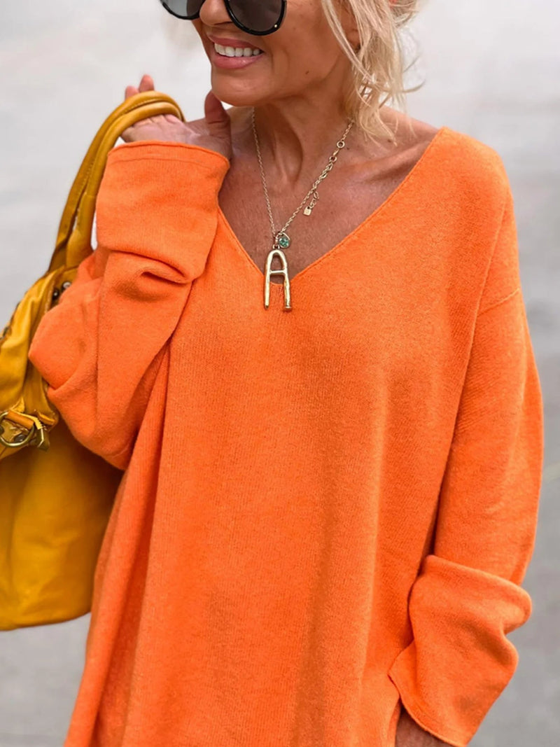 Birgit - Übergroßer Pullover mit Stehsaum - Livezo