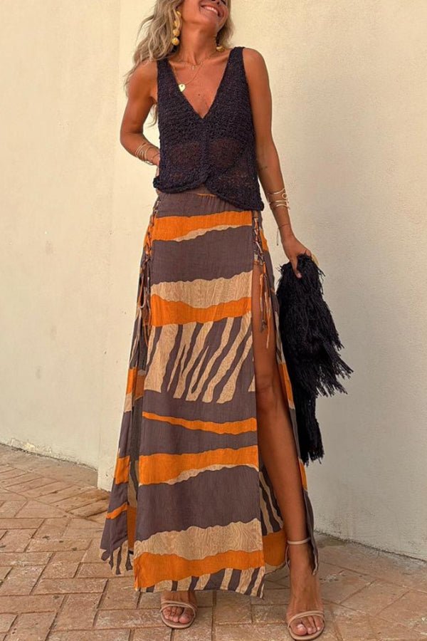 Boho Strick V - Ausschnitt Verdrehter Hohl Ausschnitt Lockeres Tanktop - Livezo