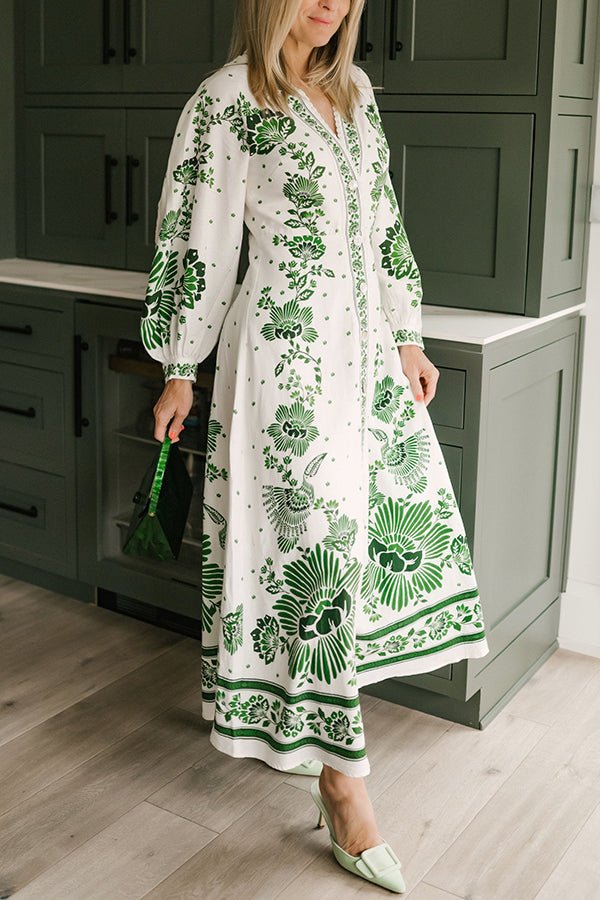 Botanical Maxi Dress - 🌿 Umarme die Natur mit Stil - Livezo
