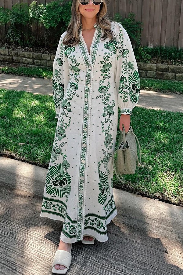 Botanical Maxi Dress - 🌿 Umarme die Natur mit Stil - Livezo