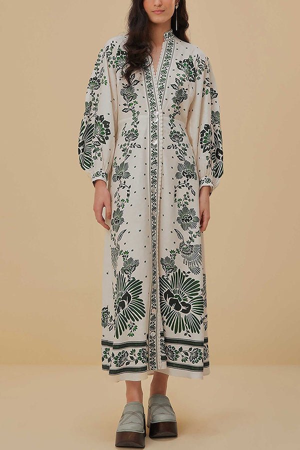 Botanical Maxi Dress - 🌿 Umarme die Natur mit Stil - Livezo