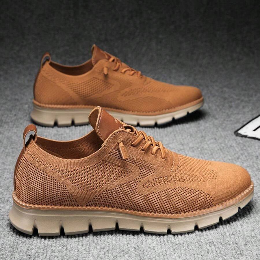 Brown Urban Comfort Sneakers for Men - Harren Cole