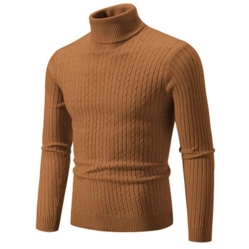 Cable Knit Turtleneck Sweater for Men - Harren Cole