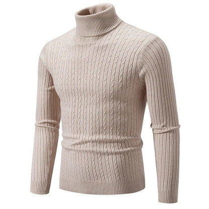 Cable Knit Turtleneck Sweater for Men - Harren Cole