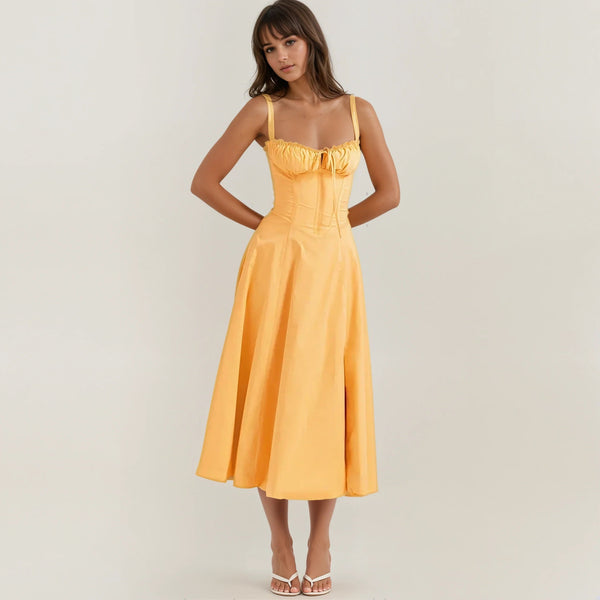 Catherine Corset Dress - Anmutige Eleganz mit einem schicken Schlitz - Livezo