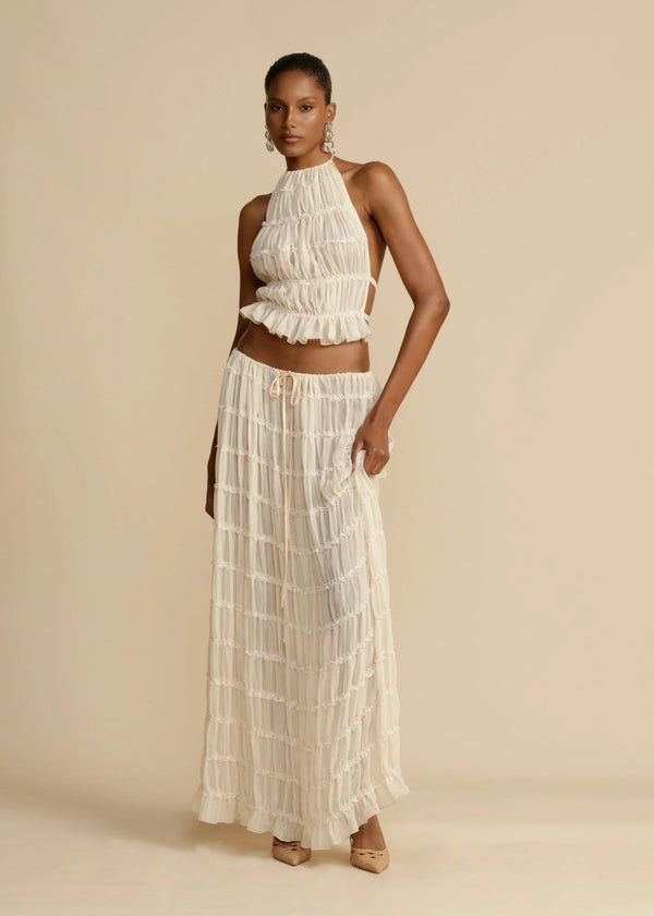 Chic Pleated Two - Piece Set | Mühelose Eleganz & Komfort - Livezo