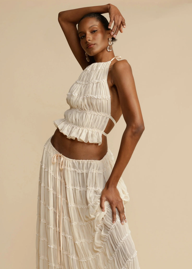 Chic Pleated Two - Piece Set | Mühelose Eleganz & Komfort - Livezo