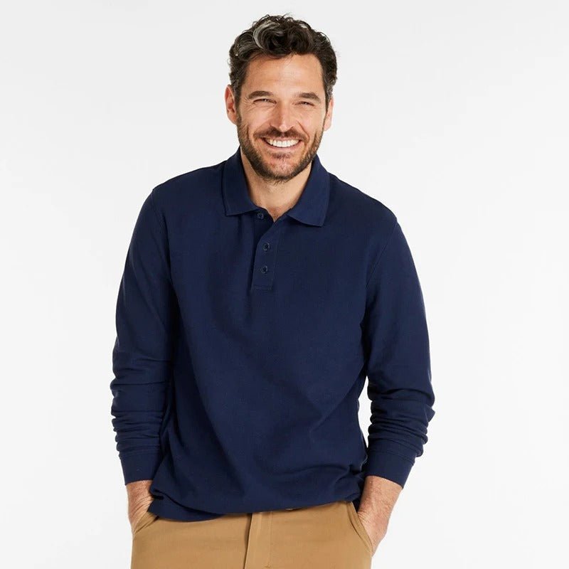 Classic Long - Sleeve Polo Shirt for Men - Harren Cole