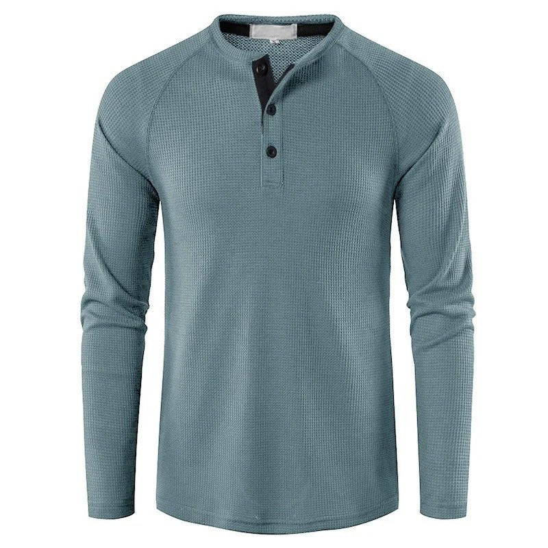 Classic Men's Henley Shirt Slim Fit Casual Top - Harren Cole
