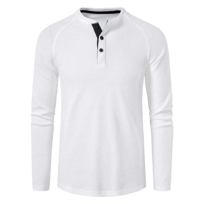 Classic Men's Henley Shirt Slim Fit Casual Top - Harren Cole