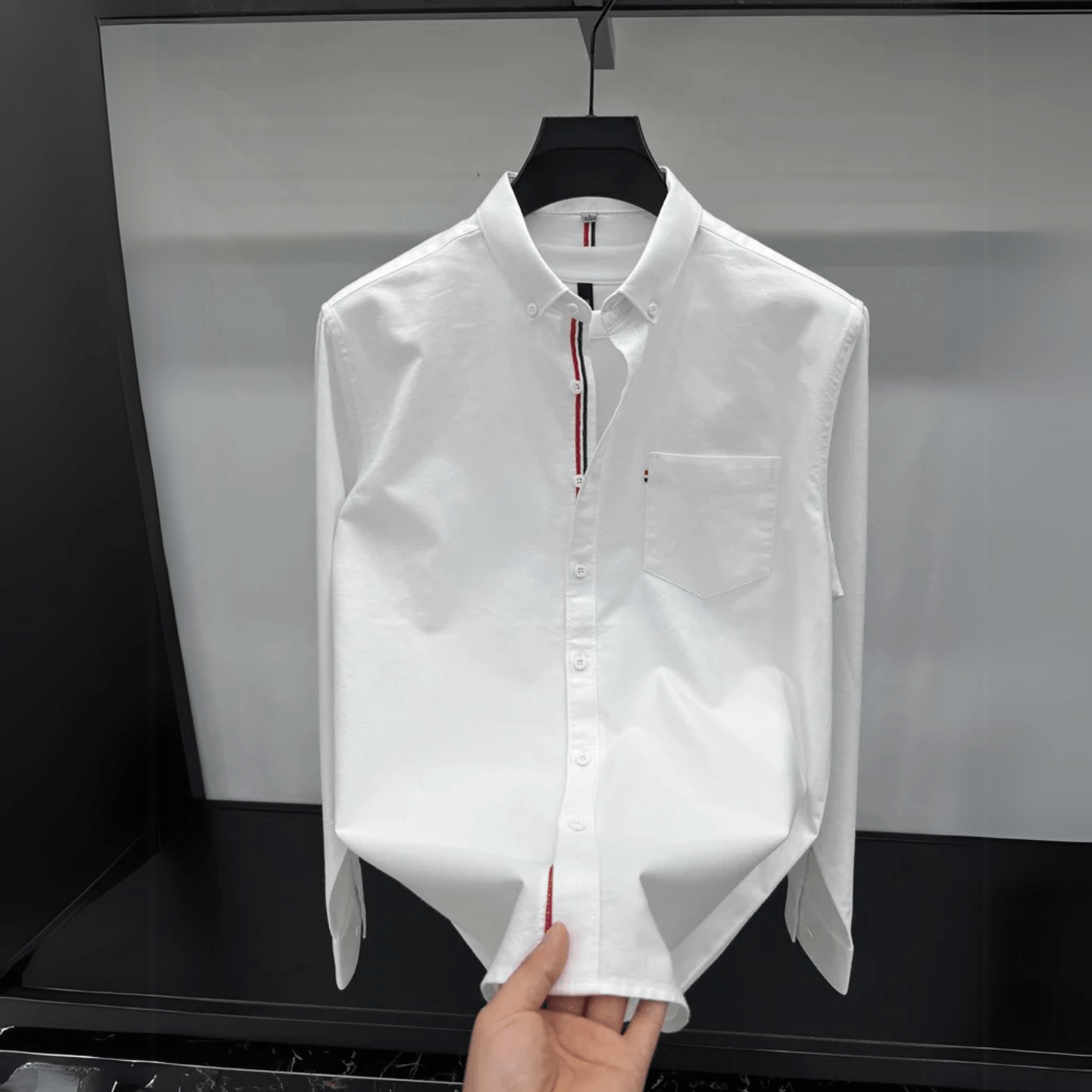 Classic Oxford Shirt with Accent Stripes - Harren Cole