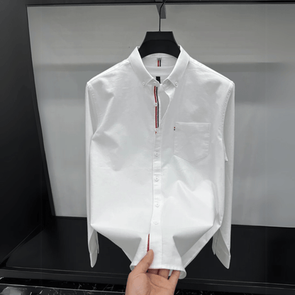 Classic Oxford Shirt with Accent Stripes - Harren Cole