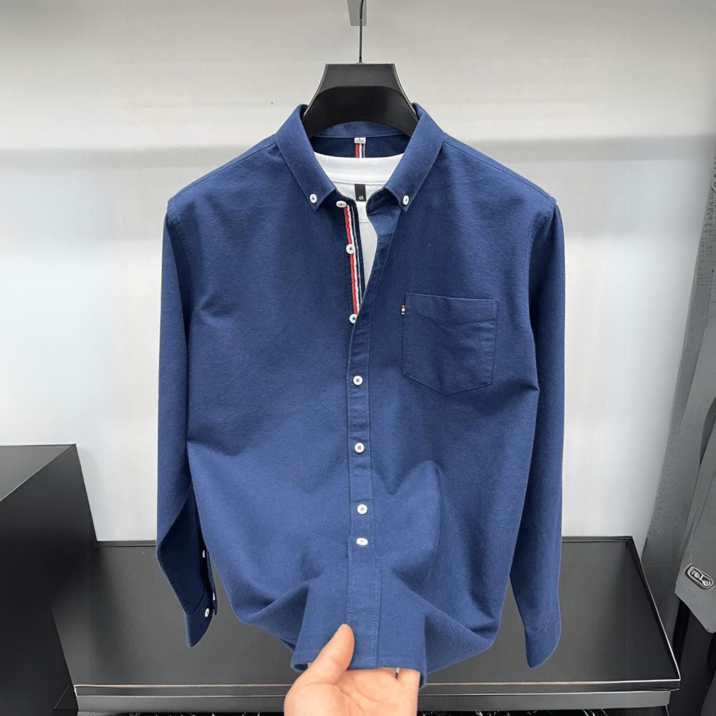 Classic Oxford Shirt with Accent Stripes - Harren Cole