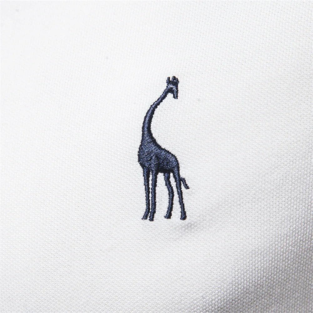 Classic Polo Shirt with Giraffe Embroidery for Men - Harren Cole