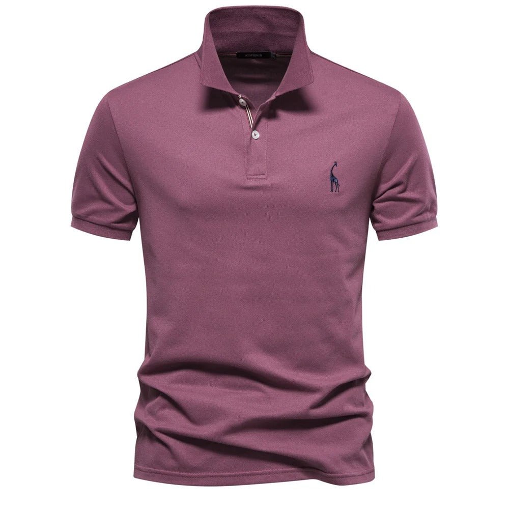 Classic Polo Shirt with Giraffe Embroidery for Men - Harren Cole