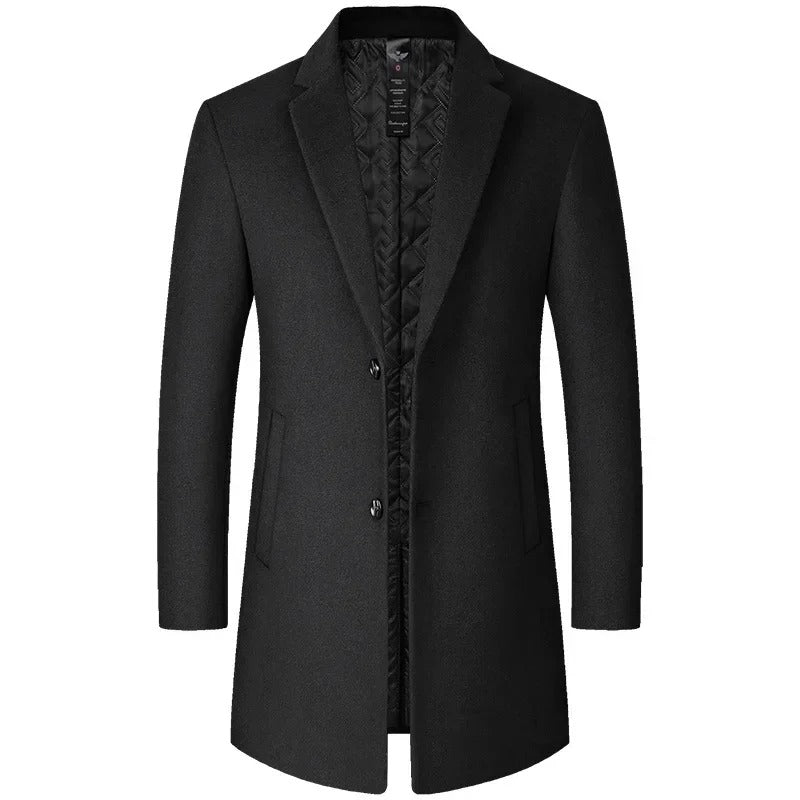 Classic Wool Coat with Quilted Lining for Men - Harren Cole