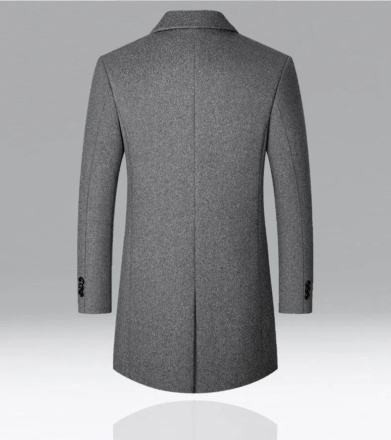 Classic Wool Coat with Quilted Lining for Men - Harren Cole