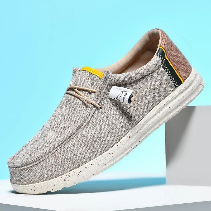 Comfortable Denim Slip - On Sneakers with Contrast Details - Harren Cole