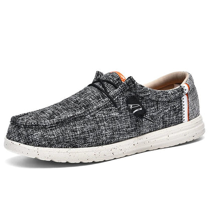 Comfortable Denim Slip - On Sneakers with Contrast Details - Harren Cole