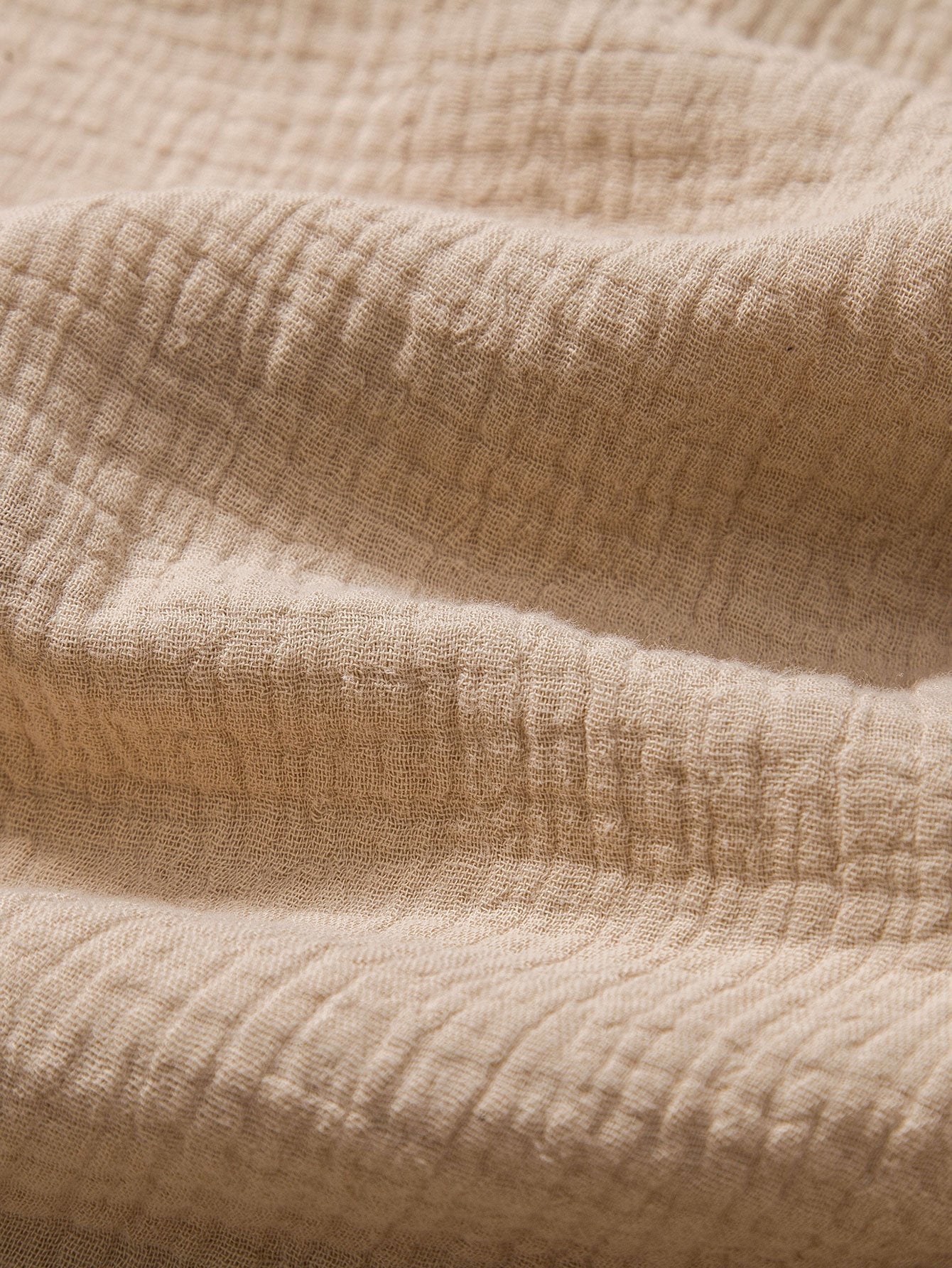 Crumpled Cotton Henley Shirt for Men - Harren Cole