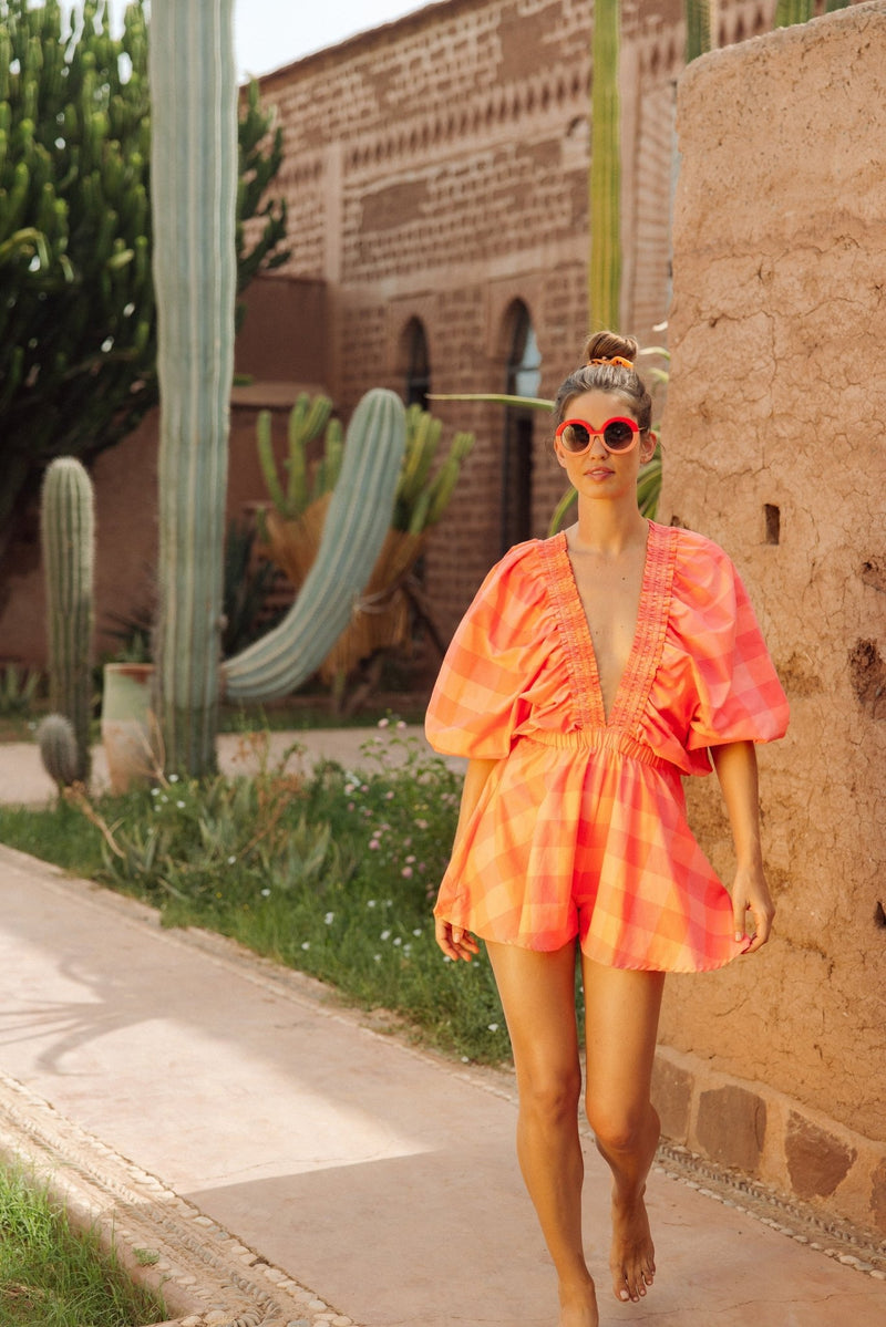 Damen Ärmelloser V - Ausschnitt Jumpsuit mit weitem Bein - Livezo