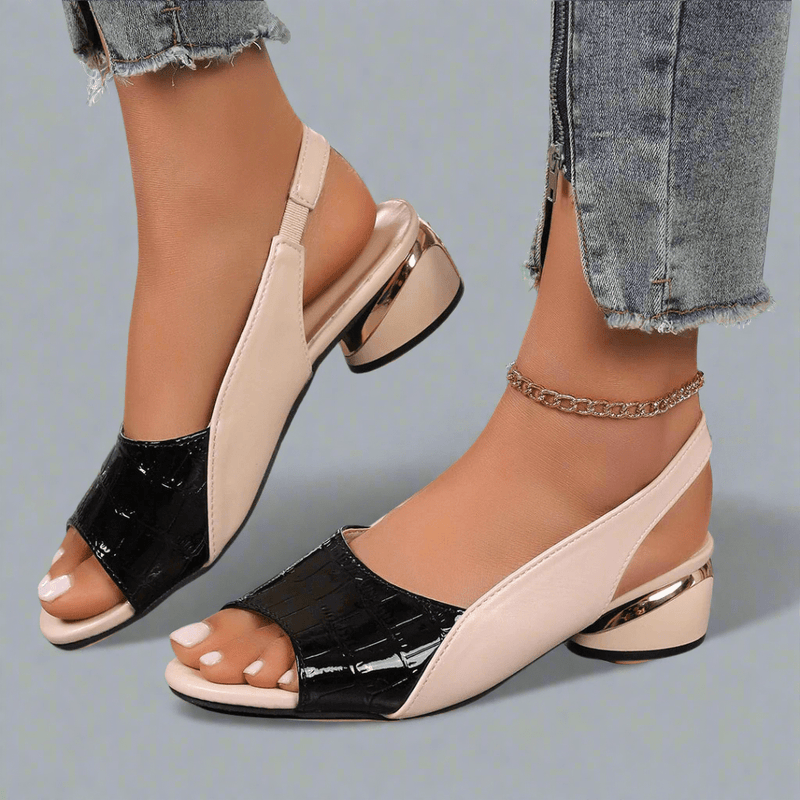 Damen Komfortable Sandalen mit stabilem Blockabsatz - Livezo