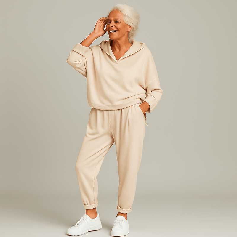 Damen Zweiteiliges Oversize - Sweatshirt - Set - Livezo