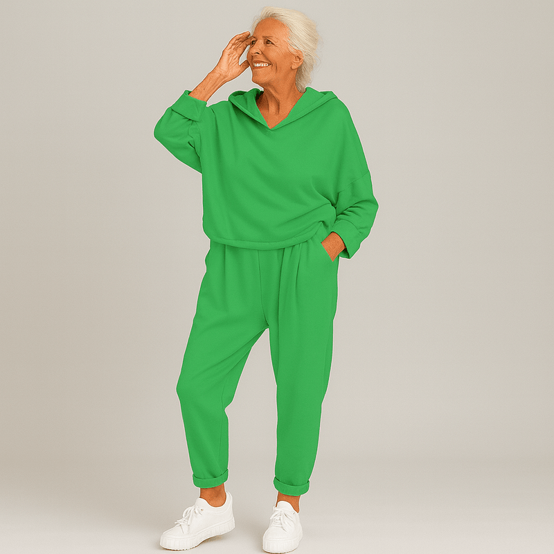 Damen Zweiteiliges Oversize - Sweatshirt - Set - Livezo