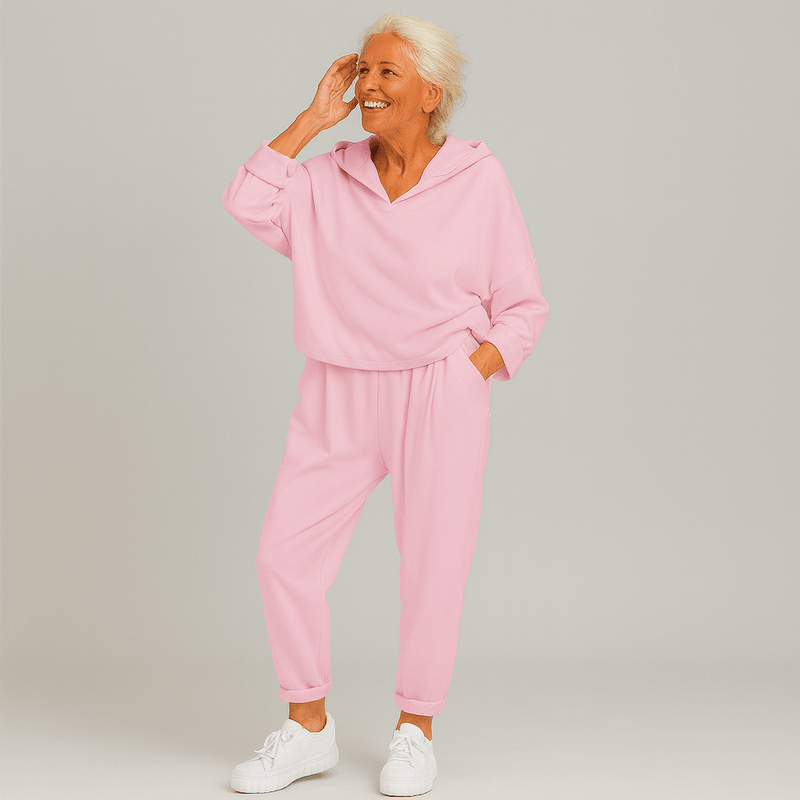 Damen Zweiteiliges Oversize - Sweatshirt - Set - Livezo